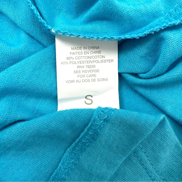 NWT Beautiful Blue Pullover Lightweight Long Sleeve Hoodie Small - Picture 6 of 6